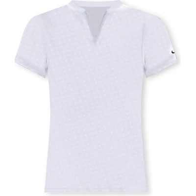 Nike Women's Dri-FIT Short-Sleeve Blade Jacquard Golf Polo white