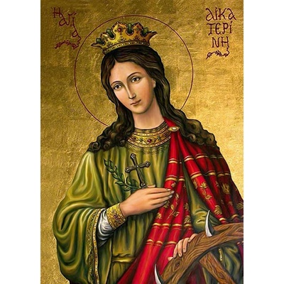 Sv. Kateřina Alexandrijská (ikona 331) Rozměry cm: A - 8x10cm