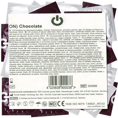 On) Bulk-Pack: Chocolate black condoms 100 pcs