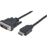 Manhattan Кабел „Манхатън - HDMI към DVI (1 м; HDMI 19-пинов - DVI-D Dual Link, черен) 322782 (322782)