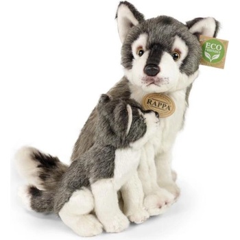 Rappa Плюшено вълче с малко 27см eco-friendly