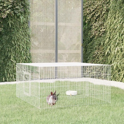 vidaXL Klec pro králíka 110 × 110 × 55 cm pozinkované železo 9799.171562