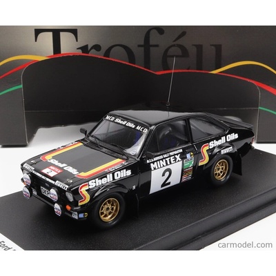 Trofeu Ford england Escort Mkii night Version N 2 3rd Rally Mintex 1982 A.vatanen N.wilson Black 1:43