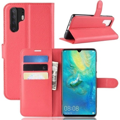 Litchi peněženkové pouzdro na Huawei P30 Pro - červené – Hledejceny.cz