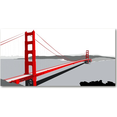 Foto obraz sklo tvrzené Most San Francisco 100x50 cm