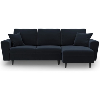 Cosmopolitan Design Тъмносин кадифен разтегателен ъглов диван с място за съхранение Kyoto - Cosmopolitan Design (COS_COR_2_F1_KYOTO5)