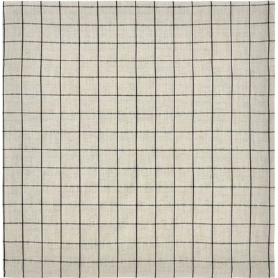 House Doctor bavlna ubrus Join Black/Off-white 150 x 150 cm krémová