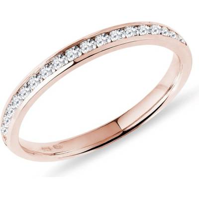 Klenota prsten z růžového zlata s diamanty k0748014
