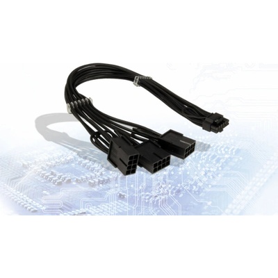 Inter Tech GPU-02 kabel 1x 12+4pin na 3x 8pin PCIe, 34cm 88885615 – Zboží Živě