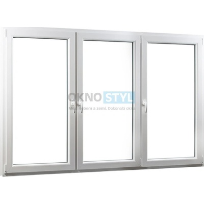 OKNOSTYL.cz plastové okno trojkřídlé se sloupkem REHAU 20600 x 15400 mm Bílá
