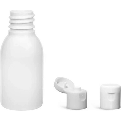 Via Plastová lahvička bílá široká s bílým dávkovacím víčkem 25 ml