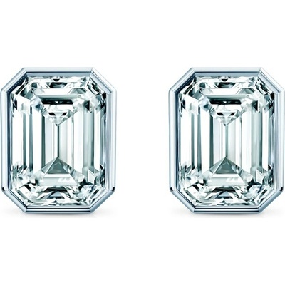 SAVICKI Náušnice Pure biele zlato, laboratórne diamanty PURE-K-EM-050-LAB-B