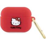 Hello Kitty Кейс Hello Kitty Silicone 3D Kitty Head за AirPods Pro, червен (Hel000070-0)