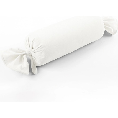 Biante Zamatový vankúš valec bonbon Velvet Brick SVB-202 Smotanovo biely 15x40