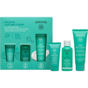 APIVITA Just Bee Clear Комплект - Матиращ крем, Измивен гел и Лосион, 40 + 15 + 50 ml