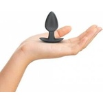 Ouch! Silicone Plug Medium 7.9cm Gunmetal - Smooth Anatomic Model