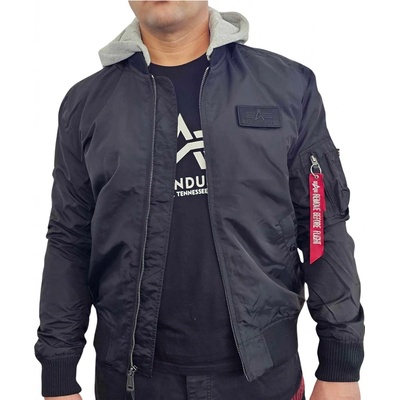 Alpha Industries pánska prechodná bunda MA-1 TT HOOD black čierna