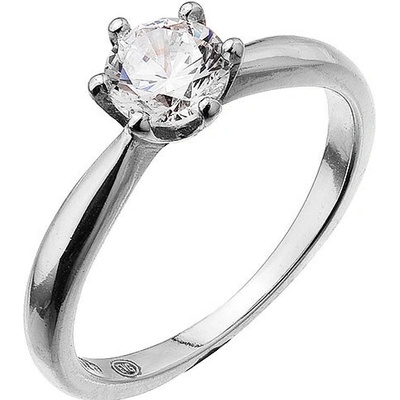 Evolution Group Stříbrný prsten s jemným zirkonem 15014.1