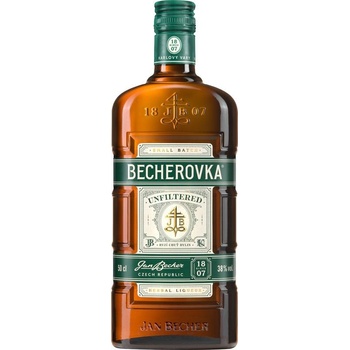 Jan Becher Becherovka Unfiltered 38% 0,5 l (čistá fľaša)