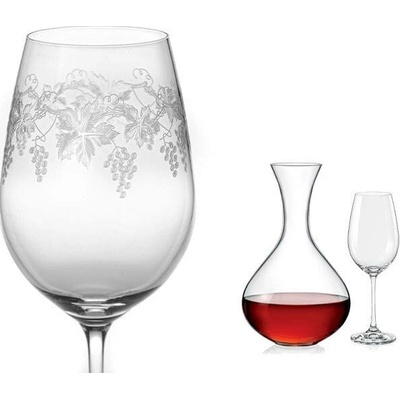 Crystalex Set na víno Viola Hrozno 1. 1+ 6 x 500 ml