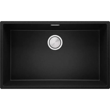 Твоят Стил Черна кухненска мивка за вграждане под Плот Лондон 80 XXL 760 x 470 мм