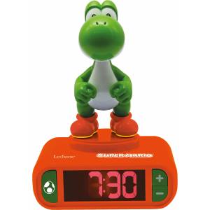 Lexibook Lexibook, Super Mario, Yoshi Night Light Alarm Clock, Sounds and Melodies, LCD Backlight, Luminous, Snooze, Orange, RL800NI1 (RL800NI1)