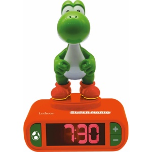Lexibook Lexibook, Super Mario, Yoshi Night Light Alarm Clock, Sounds and Melodies, LCD Backlight, Luminous, Snooze, Orange, RL800NI1 (RL800NI1)