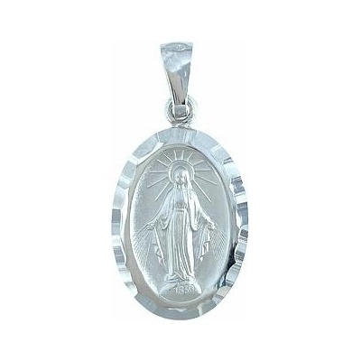 Infinitysilver Strieborný prívesok madonka v obrube SP200447