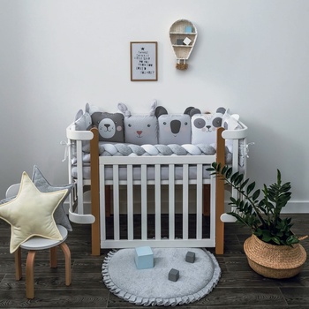 Veres Бебешки спален комплект veres МЕЧО СЪНЧО СИВ