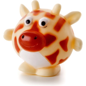 JK ANIMALS vinylová lopta žirafa béžová pískacia hračka pre psov ideálna pre aktívnu hru 10 cm