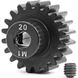 Traxxas Пиньон мод 1 с 20 зъба за Траксас ХРТ gear, 20-t pinion (machined, hardened steel) (1.0 metric pitch) (fits 5mm shaft)/ set screw trx6494r (trx6494r)