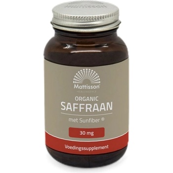Image 1 of Mattisson Healthstyle Organic Saffron with Sunfiber ® 30 mg [60 капсули]