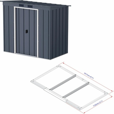 Duramax Pent Roof Eco záhradný domček 2,5 m² + podlahové profily antracit 50023