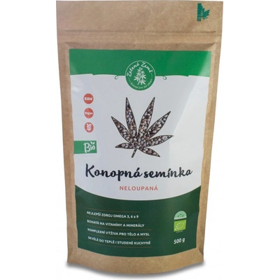 ZELENÁ ZEMĚ Konopné semínko neloupané BIO 500 g