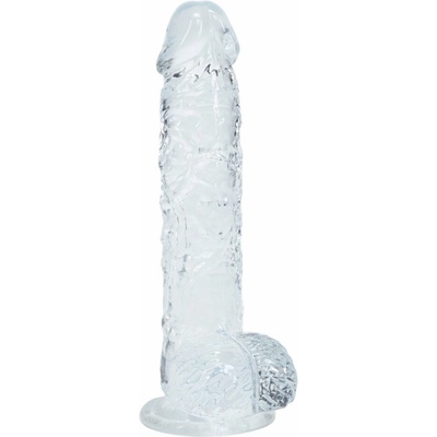 Realrock gelové dildo s přísavkou 14,5 cm transparentní