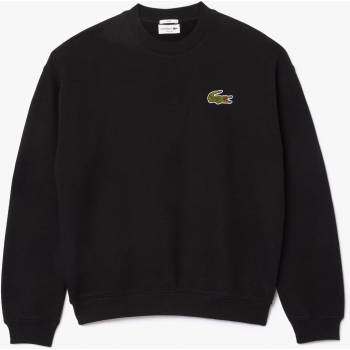Lacoste Поларена блуза Lacoste Loose-Fit Badge Accent Fleece Sweatshirt - Black