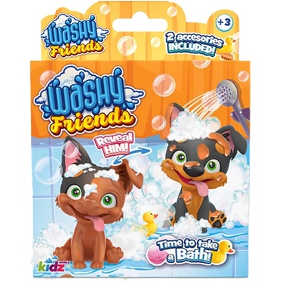 Kidz World Детска играчка Kidz World Washy Friends - Кално кученце за къпане, Corgi (K02WFS03)