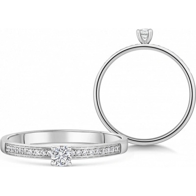 Sofia Diamonds zlatý zásnubný prsteň s diamantmi BDRB00213WG