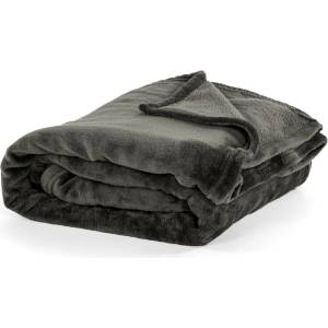Tiseco Home Studio Сиво микро плюшено одеяло , 130 x 160 cm - Tiseco Home Studio (3227GREY)
