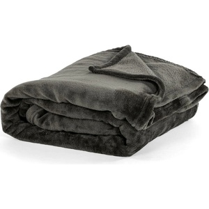 Tiseco Home Studio Сиво микро плюшено одеяло , 130 x 160 cm - Tiseco Home Studio (3227GREY)