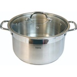 Voltz Дълбока тенджера Oliver Voltz OV51211D24, 9 l, 24 cm диаметър, неръждаема стомана, капак със стъкло с отвор, инокс (OV51211D24)