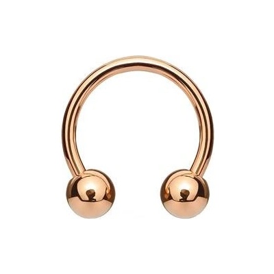 Šperky4U piercing podkova barva růžové zlato PV1001RD-121044