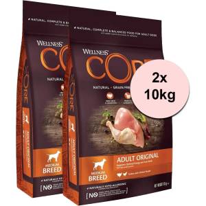 Wellness Core M Dog Original Турция и Пиле 2 x 10 кг