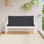vidaXL Възглавници за градински пейки 2 бр черно 150x50x7 см плат (361704)