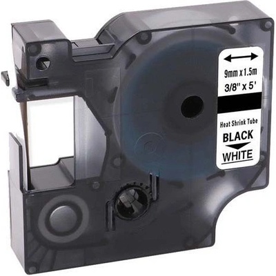 Compatible Съвместима лента с Dymo 18053, S0718280, 9mm x 1, 5m черен печат / бял фон (18053)