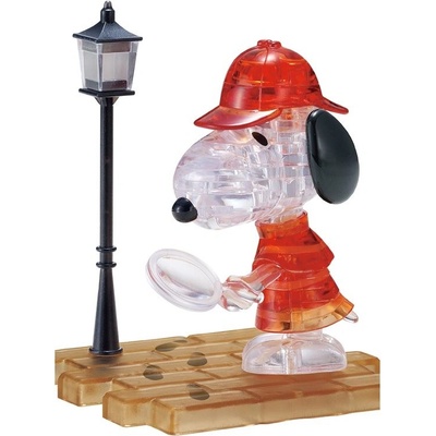 HCM KINZEL 3D Crystal puzzle Snoopy detektiv 34 ks