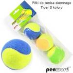 POLSIRHURT Colorful Tiger tennis balls op3pcs in a bag