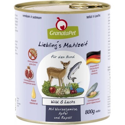 GranataPet zvěřina a losos 6 x 800 g