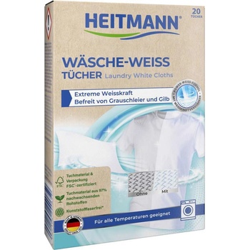 Heitmann Weiss obrúsky do práčky na biele prádlo 20 ks