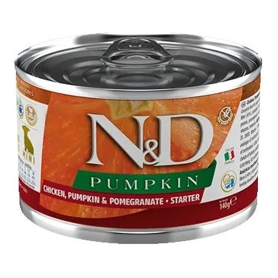 N&D Pumpkin Dog Starter Mini - консервирана храна за подрастващи кученца от мини породи до 2 месеца 140гр